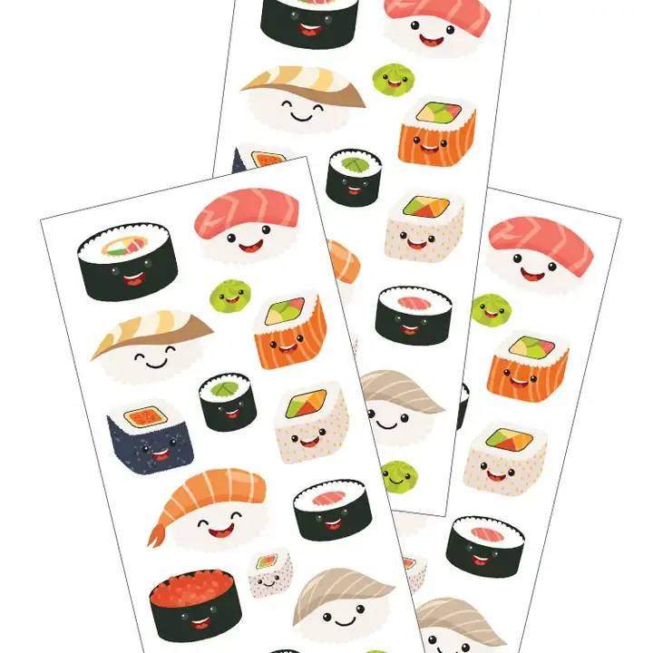 F Paper House Kawaii Sushi Stickers