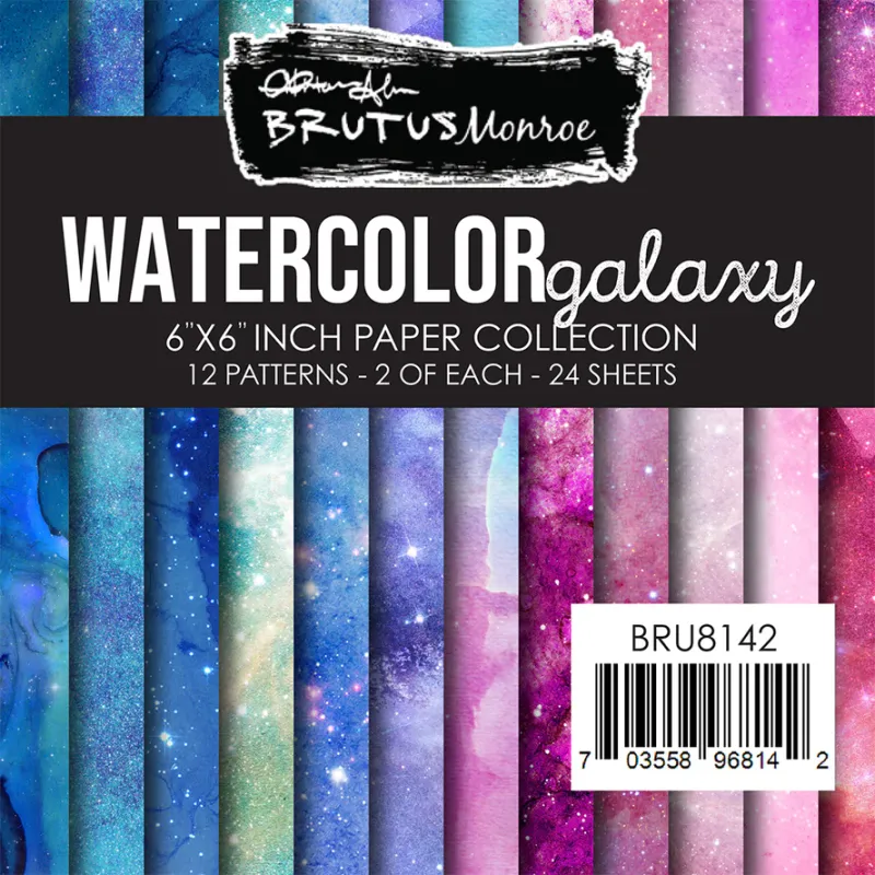 Brutus Monroe Watercolor Galaxy Paper Pad 6&quot; X6&quot;