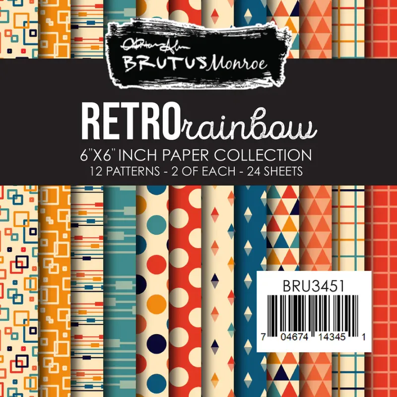 Brutus Monroe Retro Rainbow Paper Pad 6&quot; X6&quot;