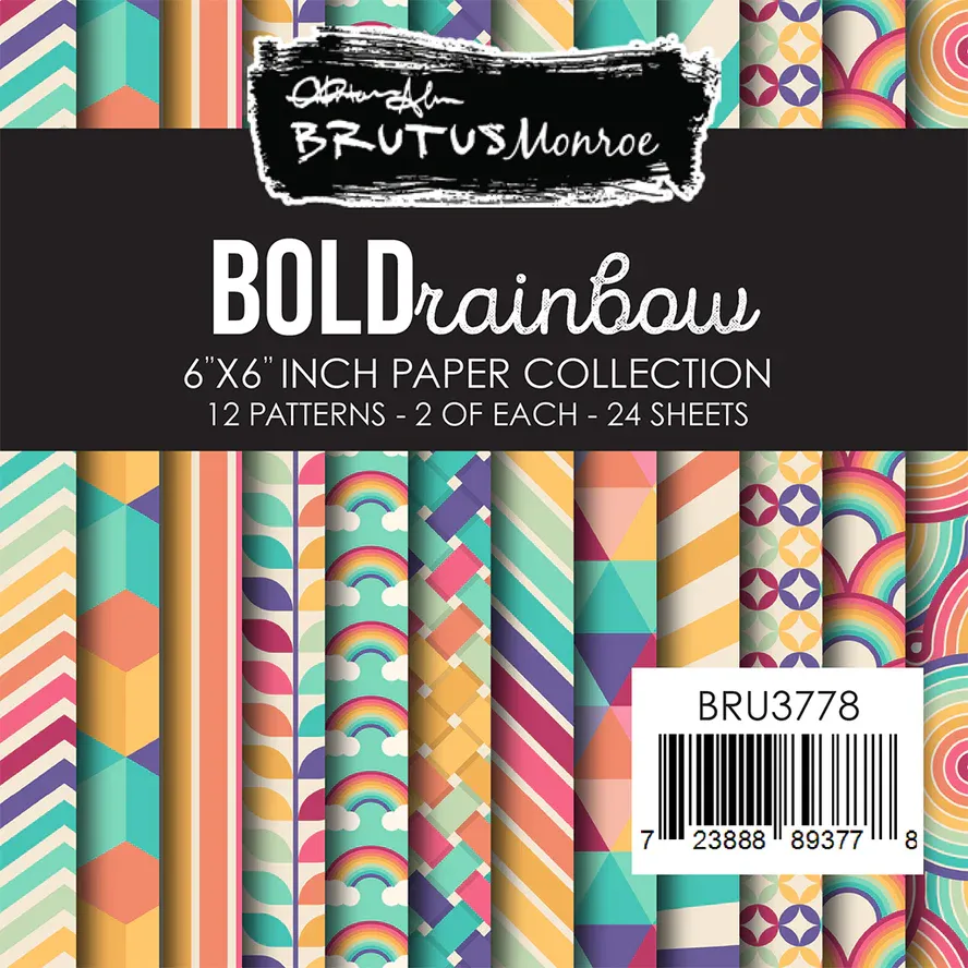 Brutus Monroe Bold Rainbow Paper Pad 6&quot; X6&quot;