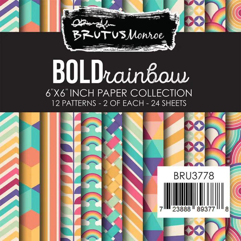 Brutus Monroe Bold Rainbow Paper Pad 6&quot; X6&quot;