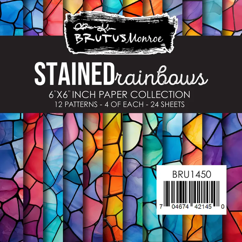 Brutus Monroe Stained Rainbows Paper Pad 6&quot; X6&quot;