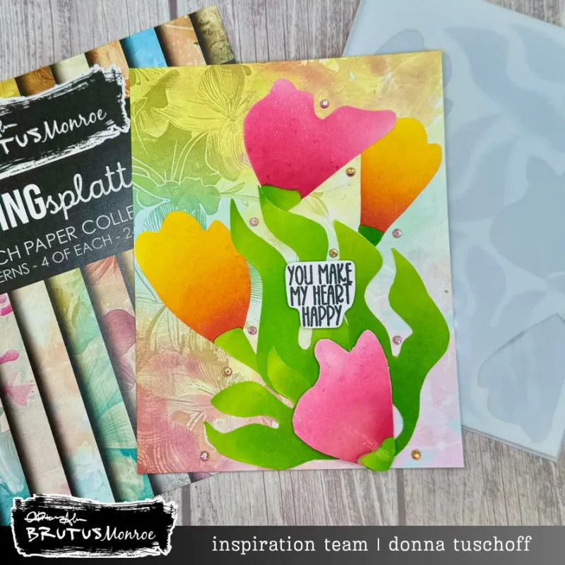 Brutus Monroe Spring Splatter Paper Pad 6&quot; X6&quot;