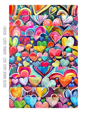 Brutus Monroe Washi Sheet Rainbow Hearts