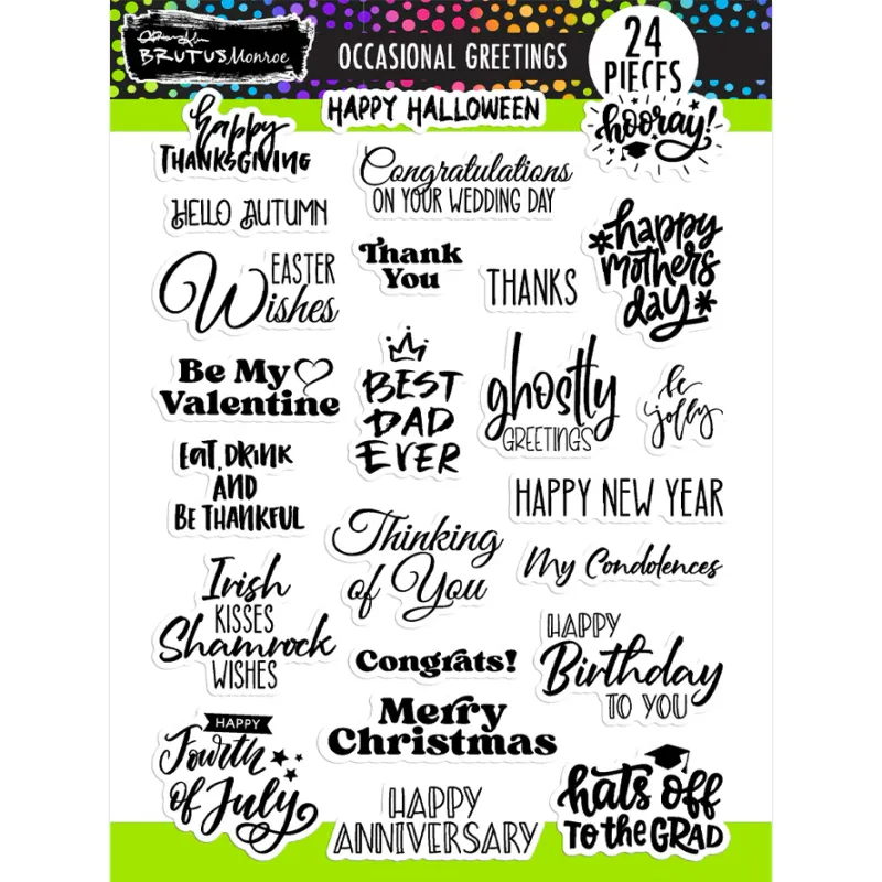 Brutus Monroe Occasional Greetings 6x8 Stamp Set