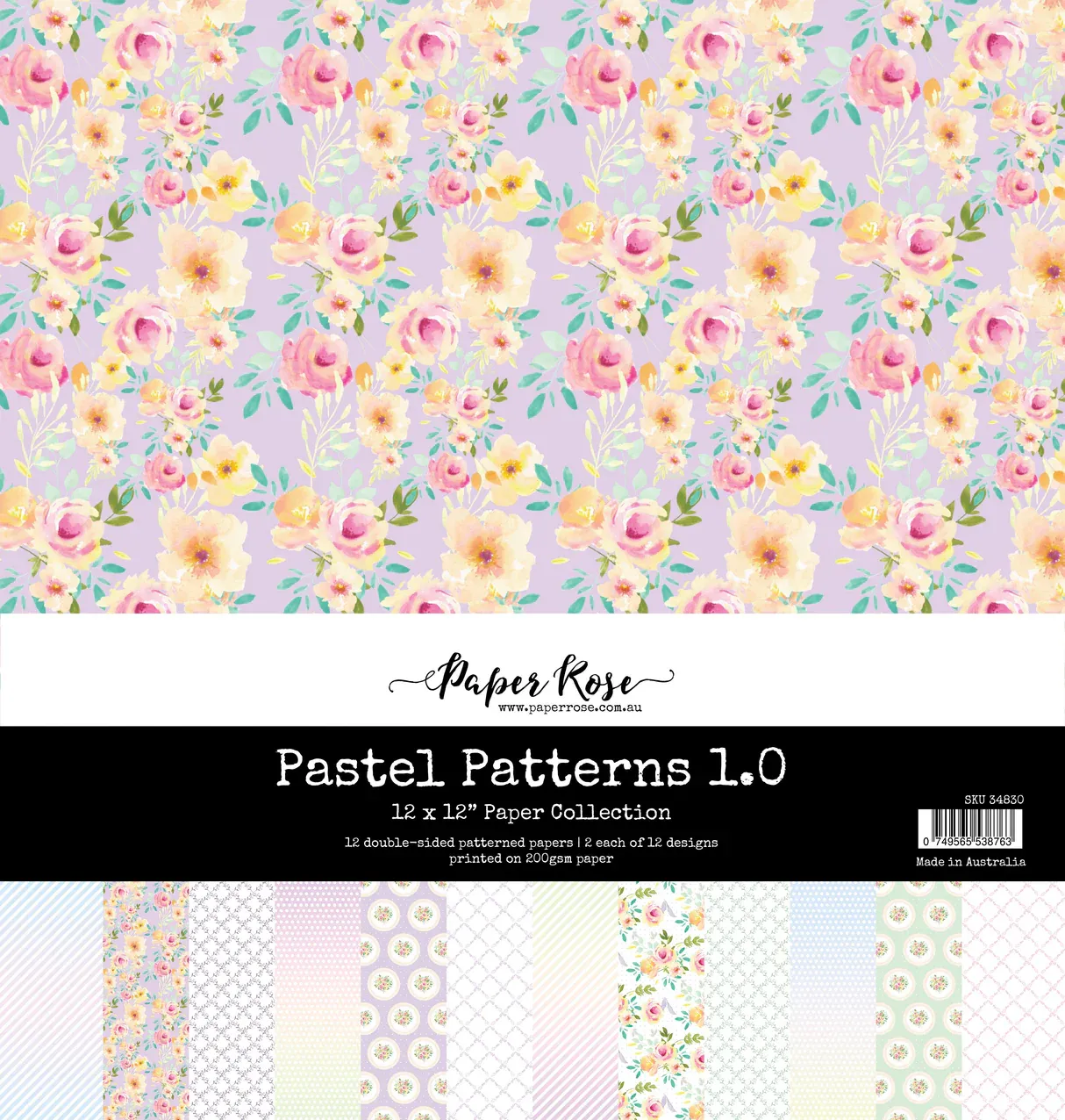 PR Pastel Patterns 1.0 12x12 Paper Collection