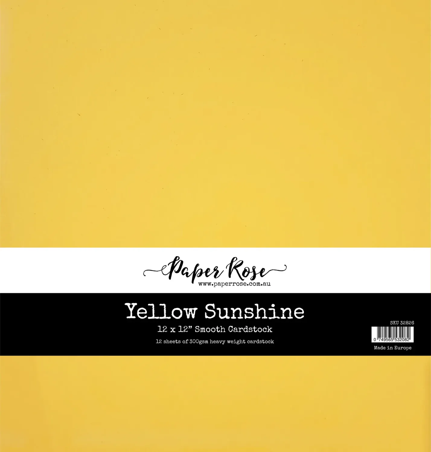 PR Yellow Sunshine Smooth Cardstock 12&quot; X12&quot; 12 Sheets