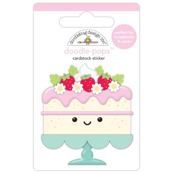 N Doodlebug Doodle-Pops 3D Sticker Strawberry Shortcake