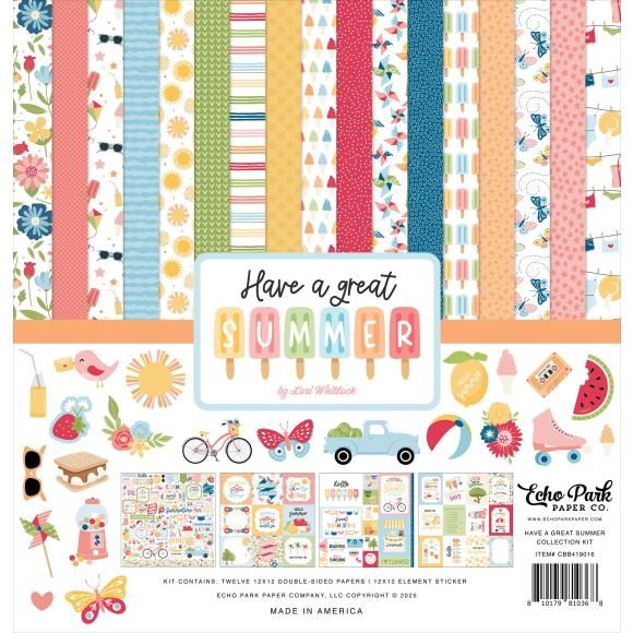 EP Echo Park Collection Kit 12&quot;X12&quot; Have A Great Summer