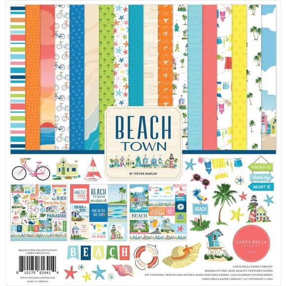 EP Carta Bella Collection Kit 12&quot;X12&quot; Beach Town