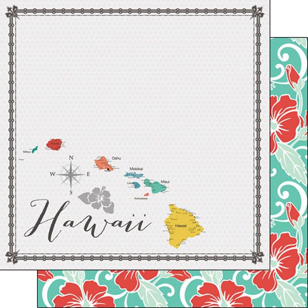 SC Hawaii Memories Map Paper