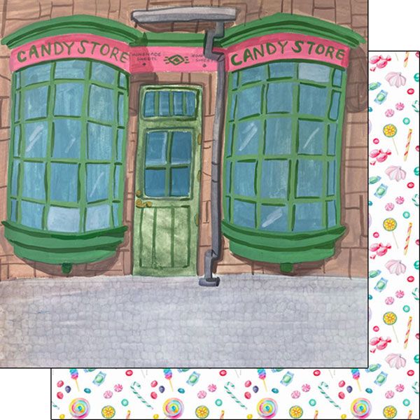 SC Candy Store Watercolor DS - Double-Sided Paper 12 x 12