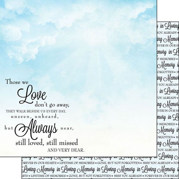 SC In Loving Memory (Double-Sided Paper 12 x 12