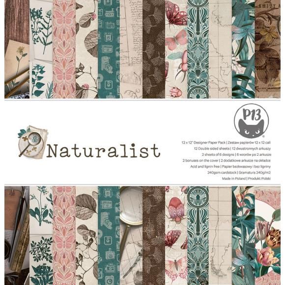 P13 Double-Sided Paper Pad 12&quot;X12&quot; 12/Pkg Naturalist