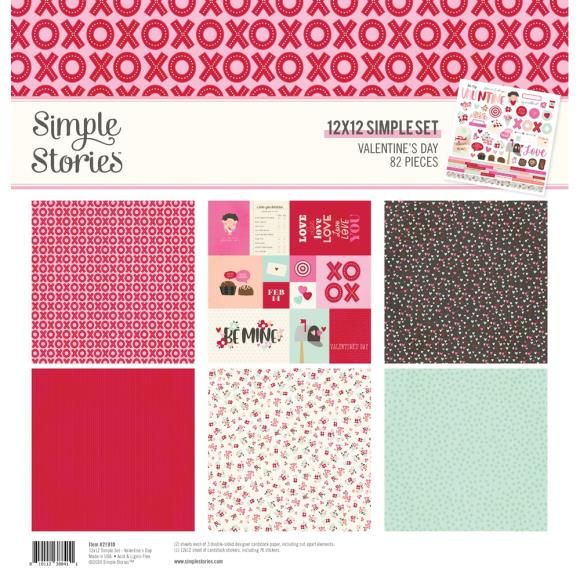 Simple Stories Collection Kit 12&quot;X12&quot; Valentine&#39;s Day