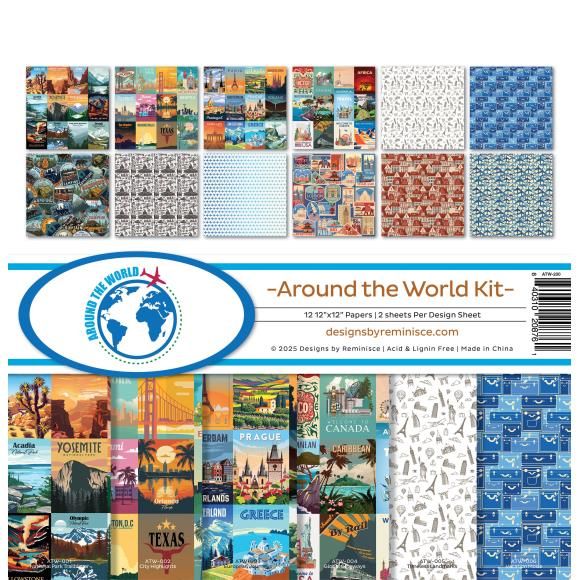 Reminisce Collection Kit 12&quot;X12&quot; Around The World