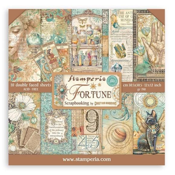 N Stamperia Double-Sided Paper Pad 12&quot;X12&quot; 10/Pkg Fortune