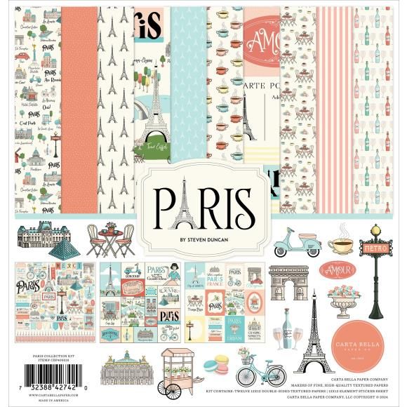 Carta Bella Collection Kit 12&quot;X12&quot; Paris