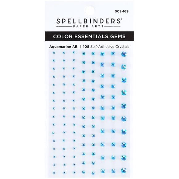 Spellbinders Color Essentials Gems 108/Pkg Aquamarine