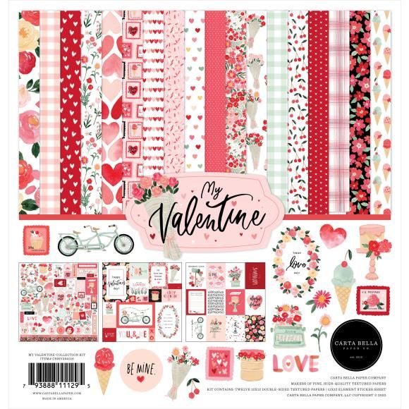 Carta Bella Collection Kit 12&quot;X12&quot; My Valentine