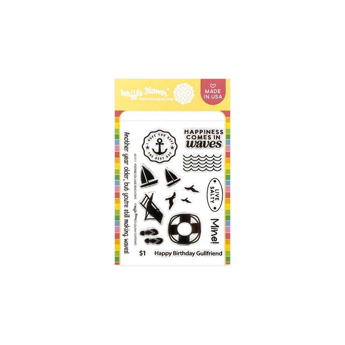 WF Postage Collage Beach Days Stamp Set
