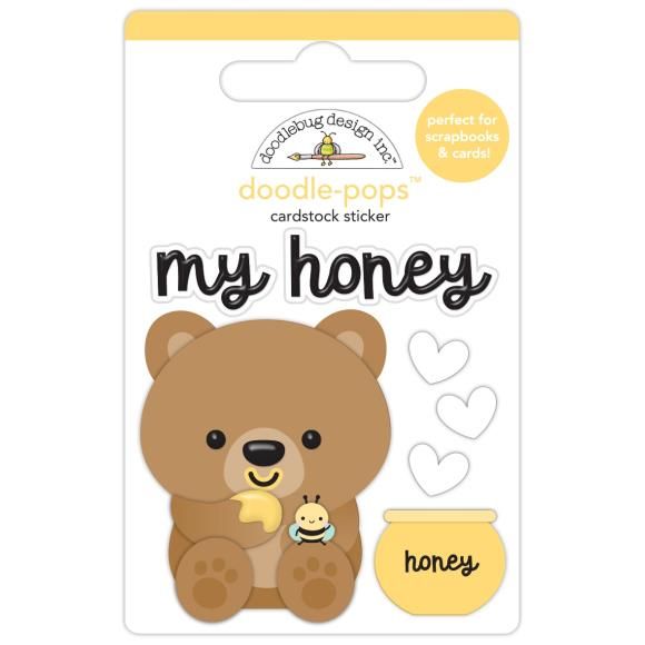 N Doodlebug Doodle-Pops 3D Sticker My Honey Bee Happy