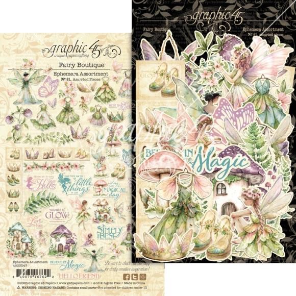N Graphic 45 Ephemera Set Fairy Boutique
