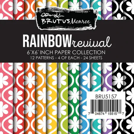 Brutus Monroe Rainbow Revival Paper Pad 6&quot; X6&quot;