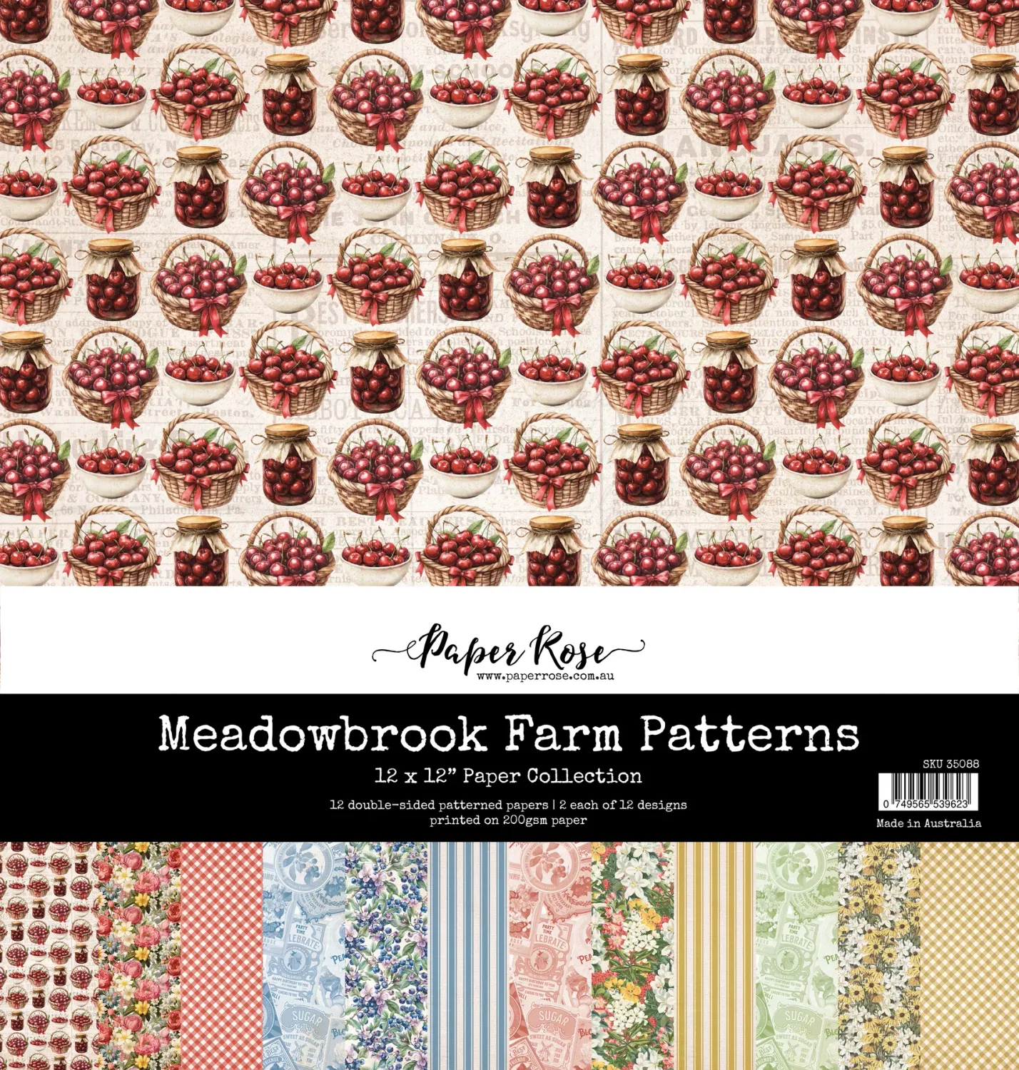 Paper Rose Meadowbrook Farm Patterns 12&quot; X12&quot; Paper Collection