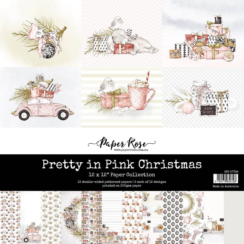Paper Rose Pretty In Pink Christmas 12&quot; X12&quot; Paper Collection