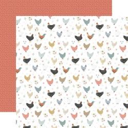 N On The Farm Double-Sided Cardstock 12&quot; X12&quot;  Roaming Chickens