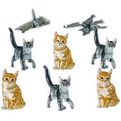 N Eyelet Outlet Shape Brads 12/Pkg Feline