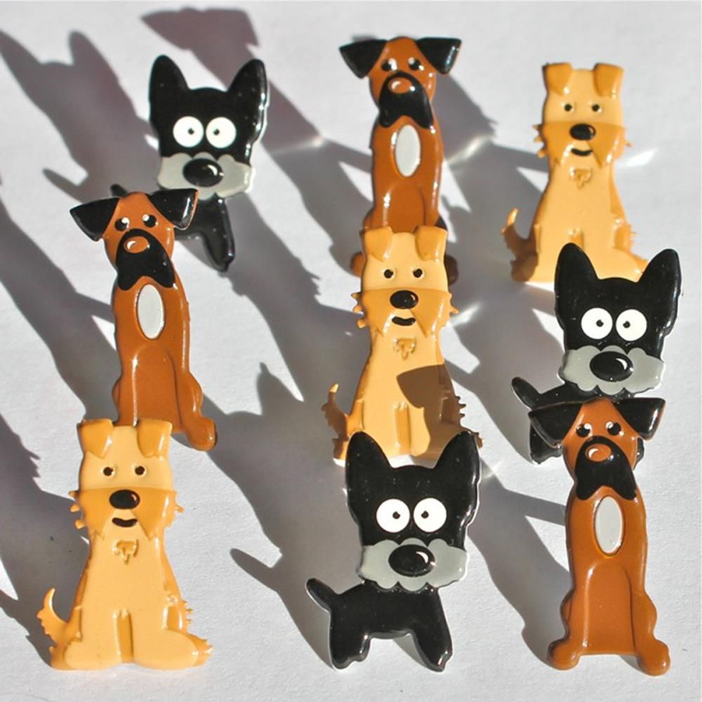 N Eyelet Outlet Shape Brads 12/Pkg Puppies