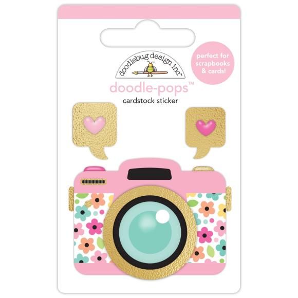 N Doodlebug Doodle-Pops 3D Stickers Pretty Picture, Hello Again