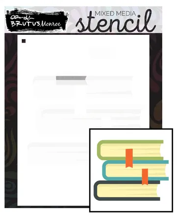 Brutus Monroe Stacked Books A2 Layering Stencil