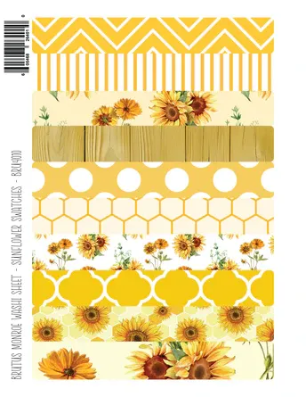 Brutus Monroe Sunflower Swatches Washi Sheet