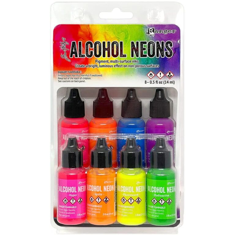 GB  Ranger Tim Holtz Alcohol Ink Kit Neon (8 Pieces)