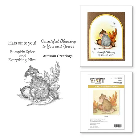 SB Hats Off To You! Cling Rubber Stamp Set From The House-Mouse Tree-mendous Christmas Collection