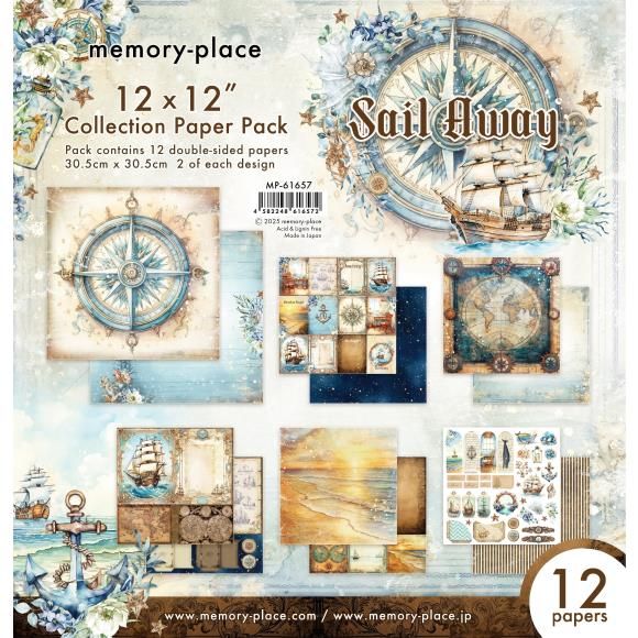 N Memory Place Collection Pack 12&quot; X12&quot; Sail Away