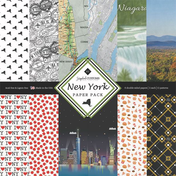 SC New York 12&quot; X12&quot; Double-Sided Paper Pack