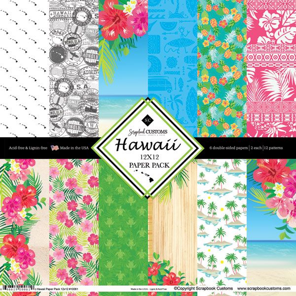 SC Hawaii 12&quot; X12&quot; Double-Sided Paper Pack