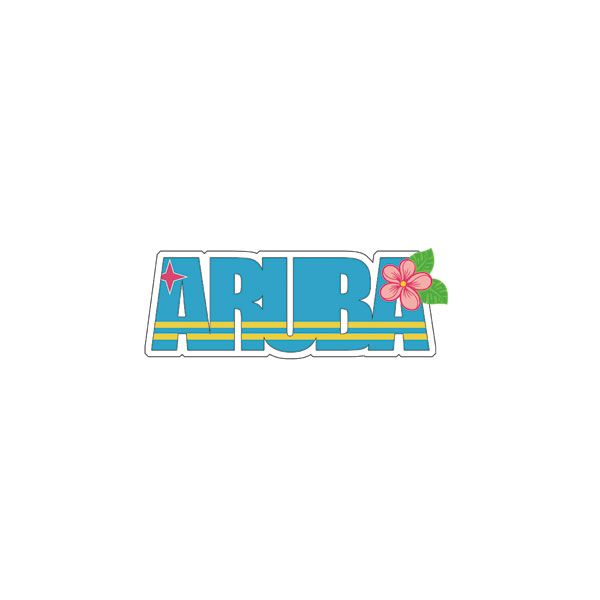 SC Aruba Tropical Flag Word Dimensional Laser