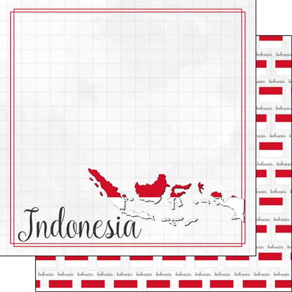 SC Indonesia Adventure Border Double-Sided Paper 12&quot; X12&quot;