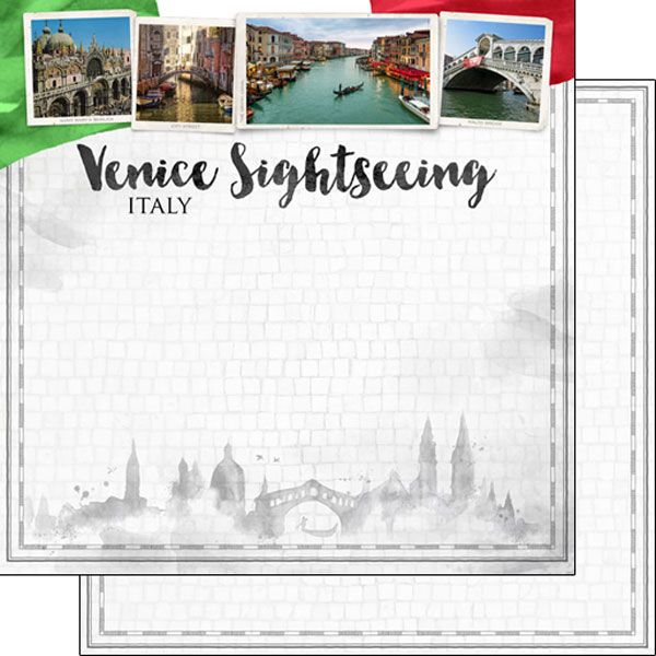 SC Venice City Sights Double-Sided 12&quot; X12&quot; Paper