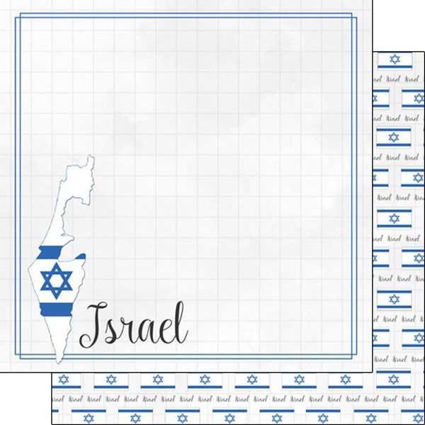 SC Israel Adventure Border Double Sided Paper 12&quot; X12&quot;