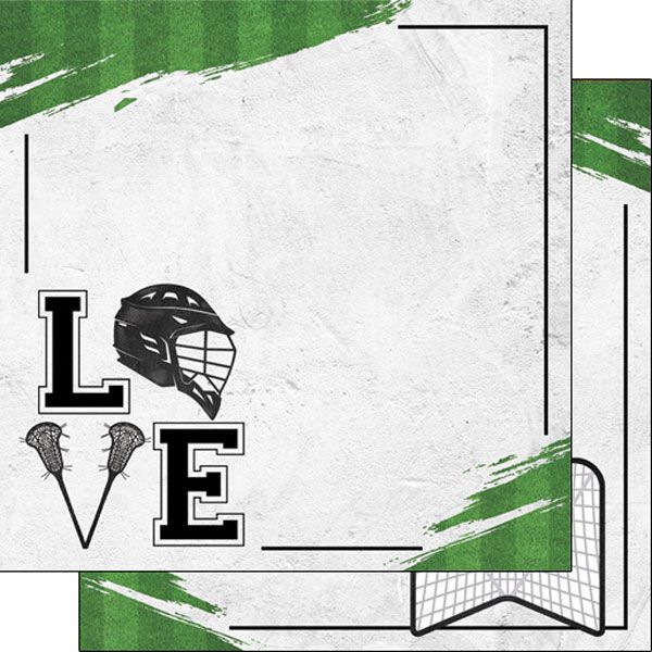 SC Lacrosse Love Double-Sided Paper 12&quot; X12&quot;