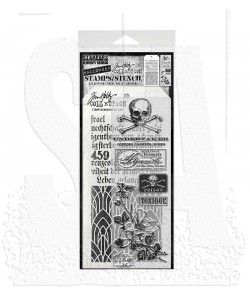 SA Tim Holtz Mixed-Media Stamps &amp; Stencil Set: Undertaker