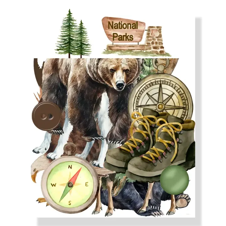 F SSC National Parks Collection Laser Cut Scrapbook Ephemera