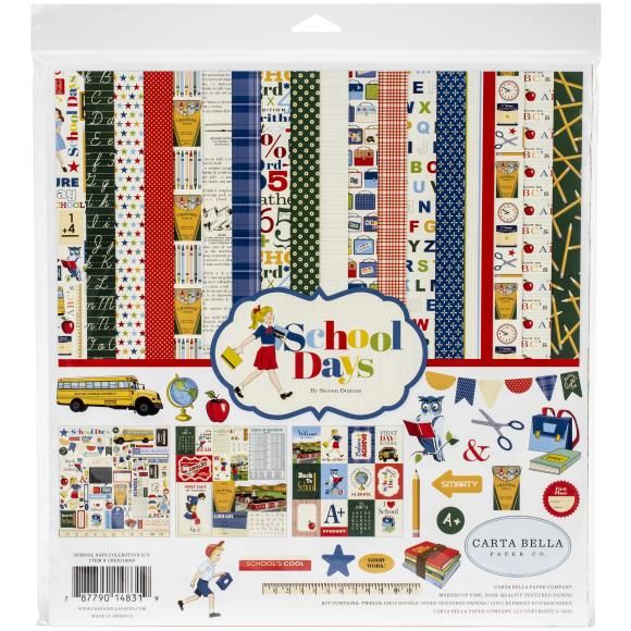 N Carta Bella Collection Kit 12&quot; X12&quot; School Days
