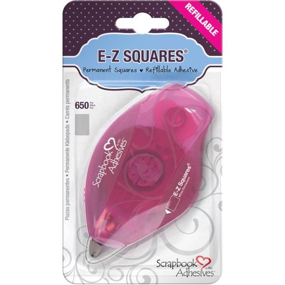 N Scrapbook Adhesives E-Z Squares Refillable Dispenser 650/Pkg Permanent